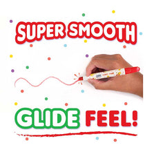 Load image into Gallery viewer, Red Candy Cane Holiday Smelly Gellie showed writing with a super smooth glide feel
