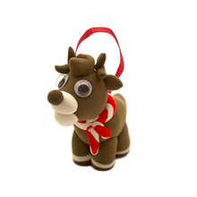 Load image into Gallery viewer, Close up of the Holiday character ornament Reindeer made from the Lightest most amazing dough on earth
