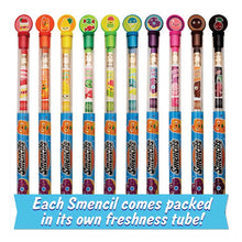 Load image into Gallery viewer, Bubble Gum, Strawberry Cheesecake, Jelly Donut, Blue Slushie, Jolly Watermelon, Rainbow Sherbet, Pineapple Swirl, Orange Soda, Cookies N&#39; Cream, Black Cherry scented Original Pencils in tubes Fanned out
