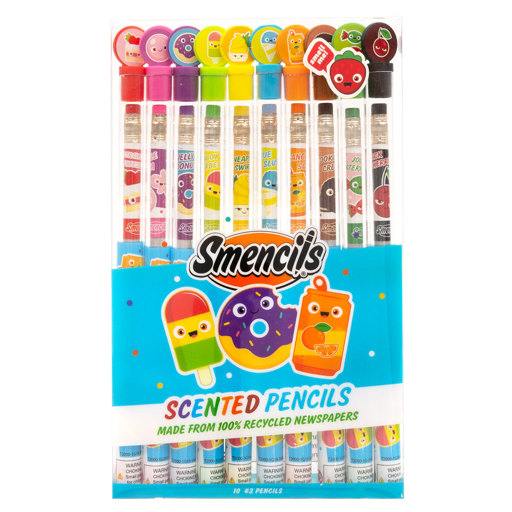 Pack of 10 Original Smencils, Scented Pencils