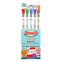 Load image into Gallery viewer, Pack of 5 Holiday Smencils, Scented Pencils

