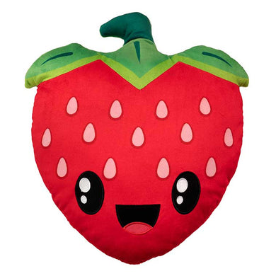 15 Inch red and green Strawberry Smillows Strawberry scented Plush with Top Summer Toy, kids product of the year award badge from the 2019 creative child magazine
