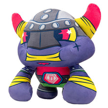 Load image into Gallery viewer, Bedtime Defenderz Purple and Yellow plush named Lex in a three quarter view
