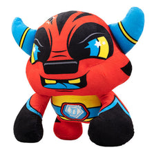 Load image into Gallery viewer, Bedtime Defenderz Red and Black plush named Zigy in a three quarter view
